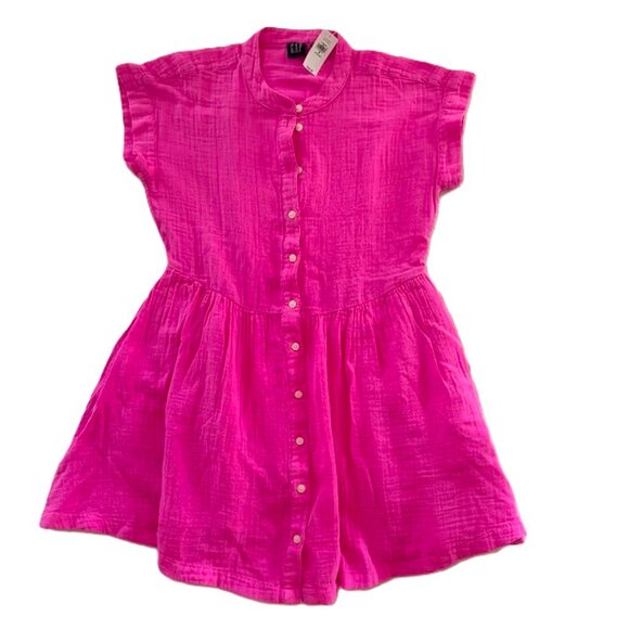 Pink Doible Gauze Gap Dress Small/Petite- NWT - Picture 2 of 4